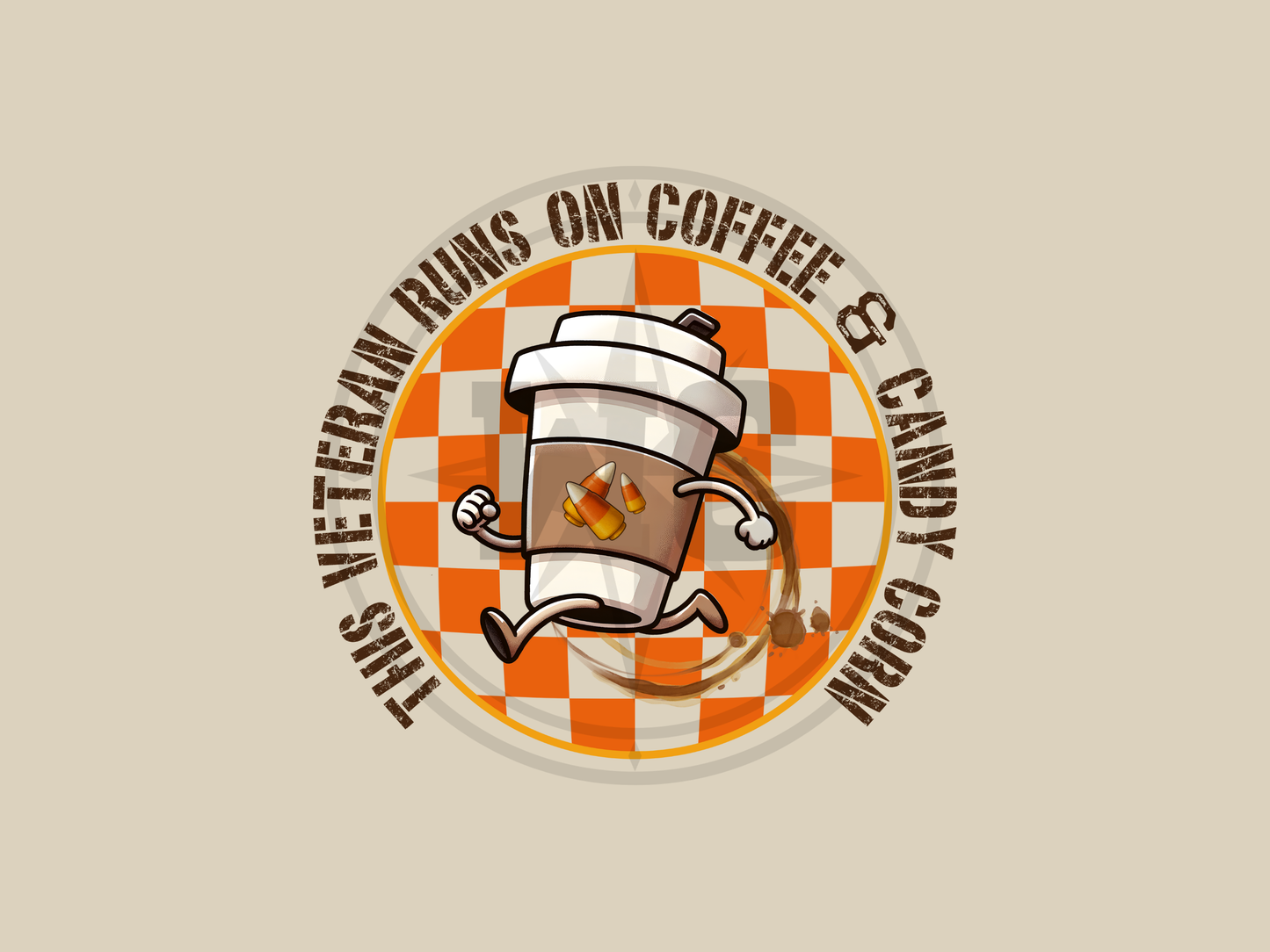 This Veteran Runs on Coffee & Candy Corn Shirt