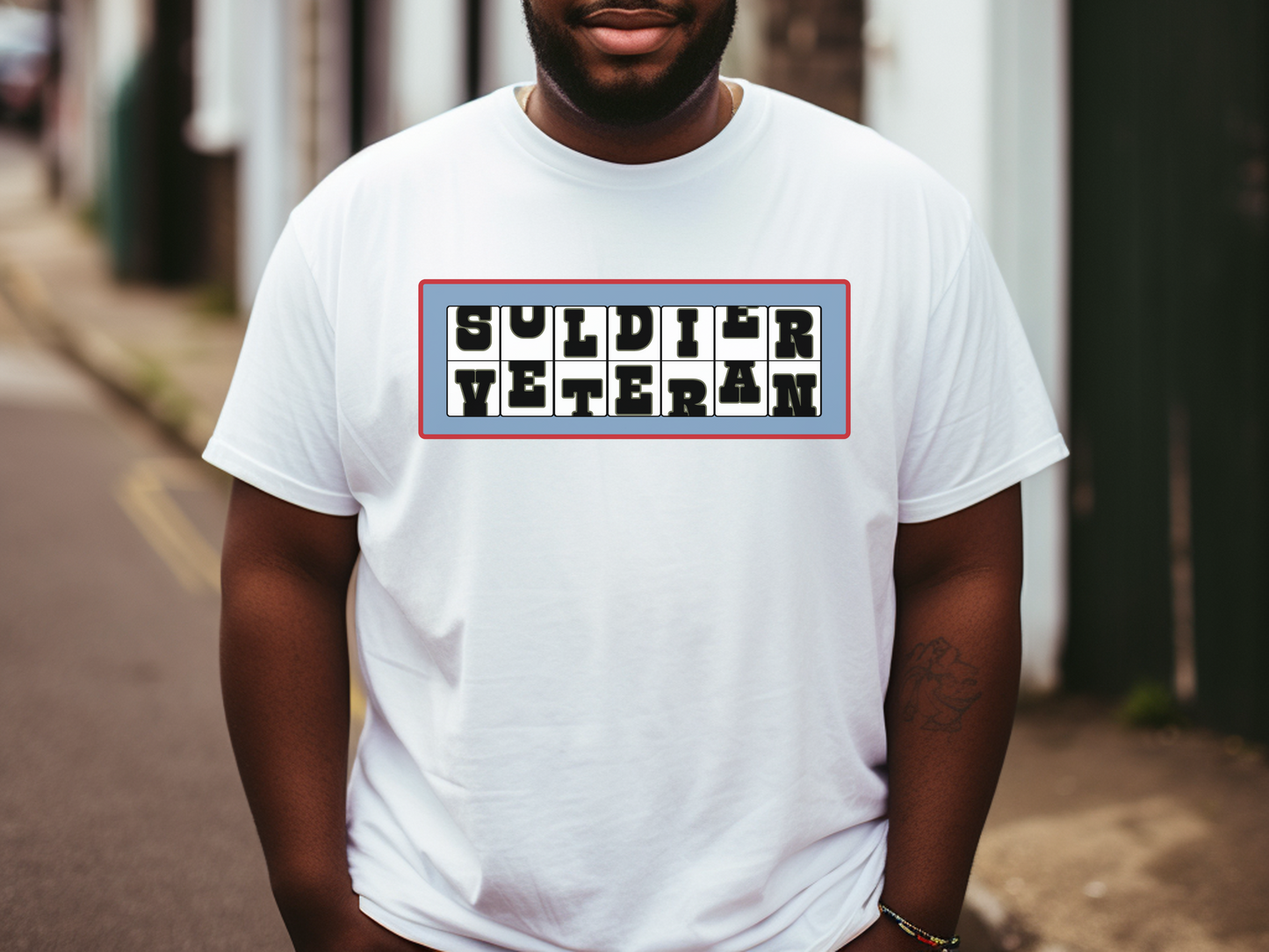 Rolling Letters Solider Shirt