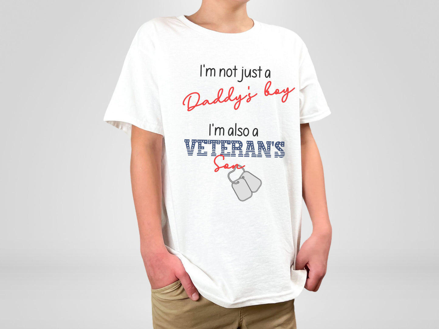 Daddy’s Boy & Veteran’s Son Shirt – Military Pride Tee