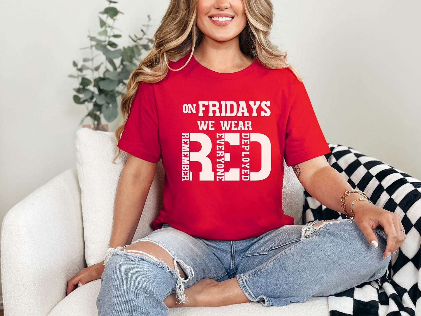 Fridays We Wear RED Women Shirt