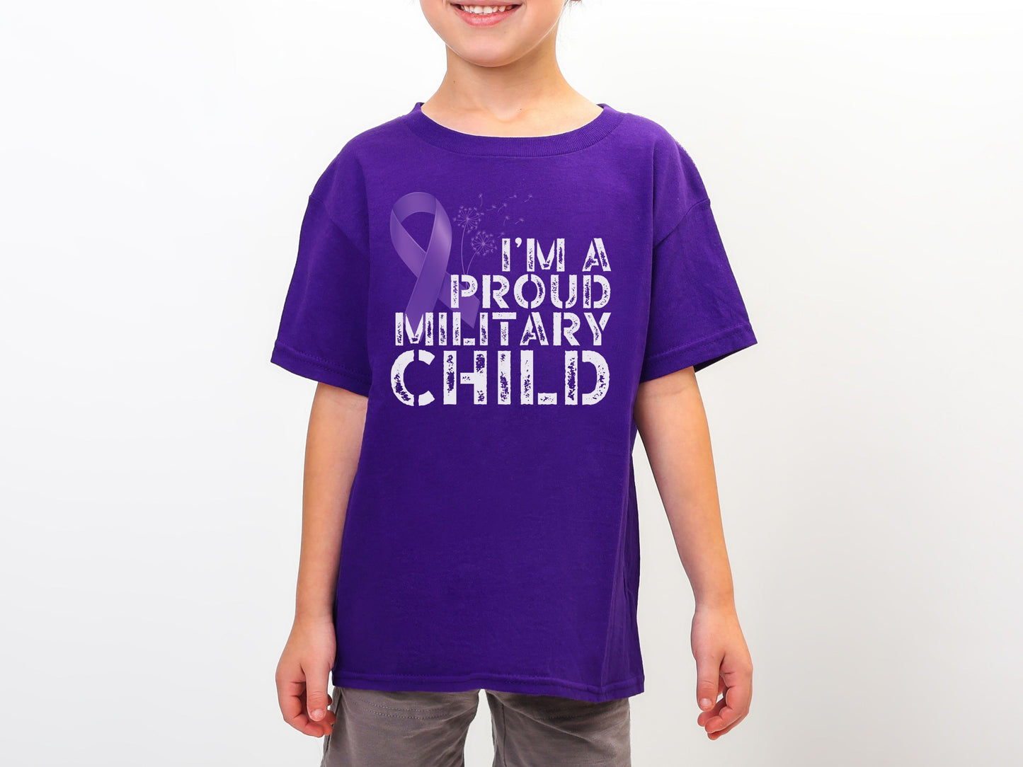Proud Military Child – Purple Up! Month of the Military Child Tee