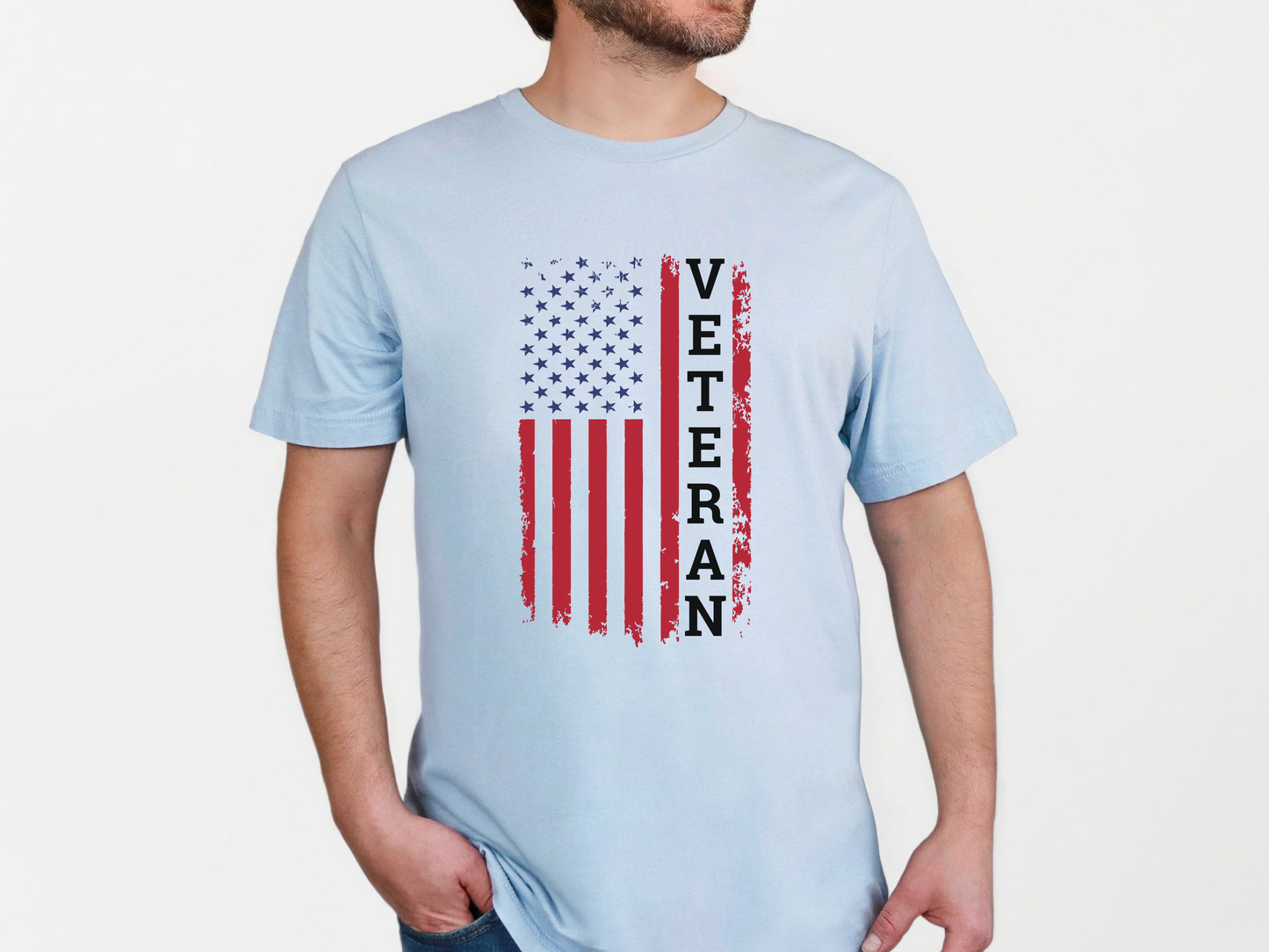 Distressed Veteran Flag Shirt