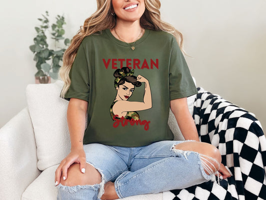 Veteran Strong – Classic Military Woman Tee