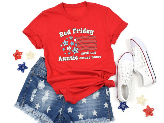 Red Friday Military Support Shirt – Until My Auntie Comes Home