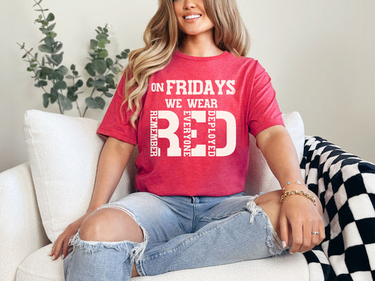 Fridays We Wear RED Women Shirt