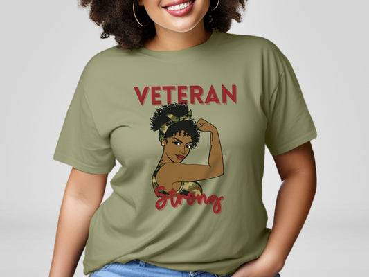 Veteran Strong – Military Woman Power Tee