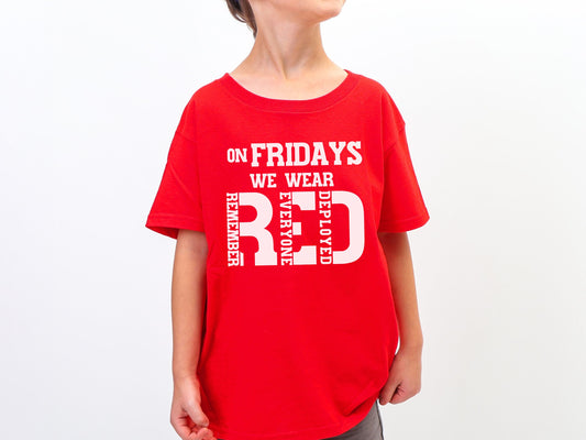 Kids On Friday We Wear Red Shirt