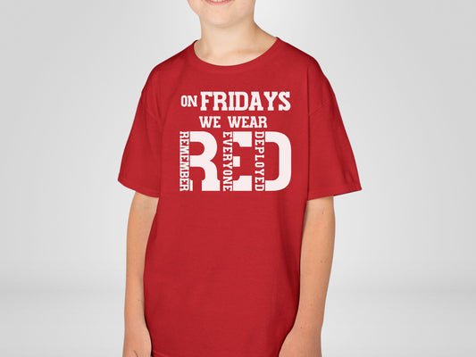 Kids On Friday We Wear Red Shirt