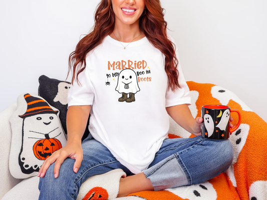Married to My Boo in Boots Shirt