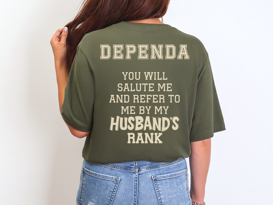 Dependa Husbands Rank Shirt