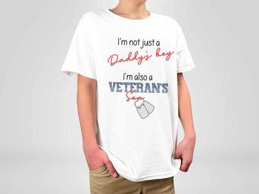 Daddy’s Boy & Veteran’s Son Shirt – Military Pride Tee