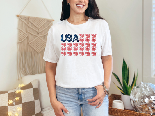 Patriotic USA Bow Shirt