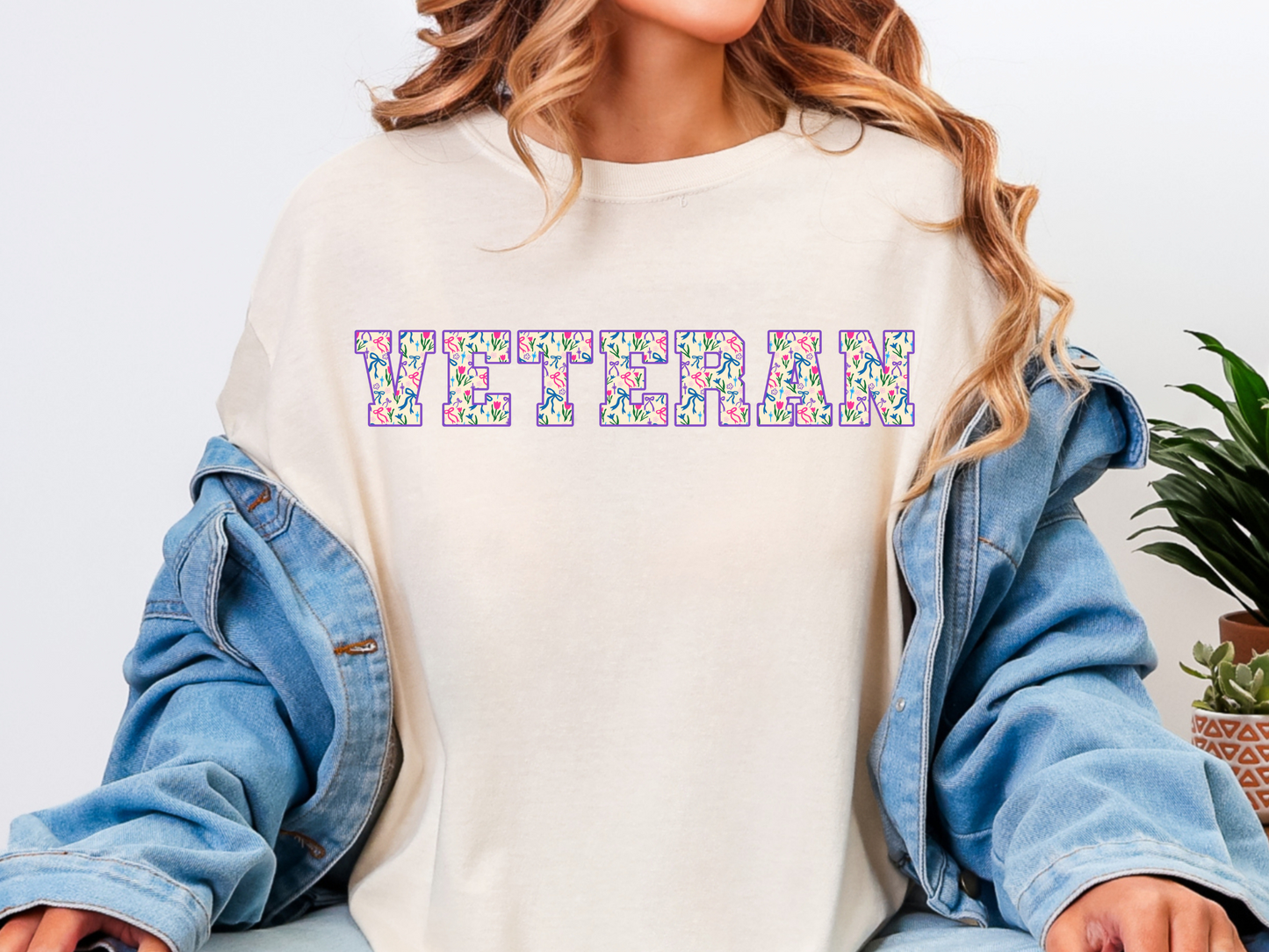 Floral University Veteran Tee