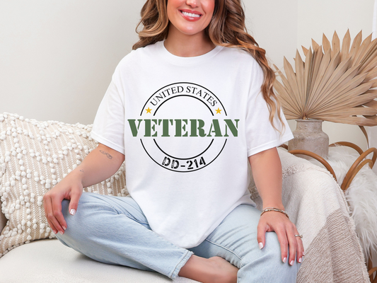 United States Veteran DD-214 Pride Tee