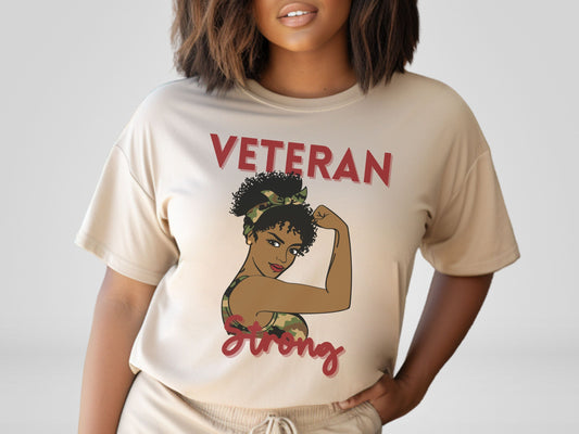 Veteran Strong – Military Woman Power Tee