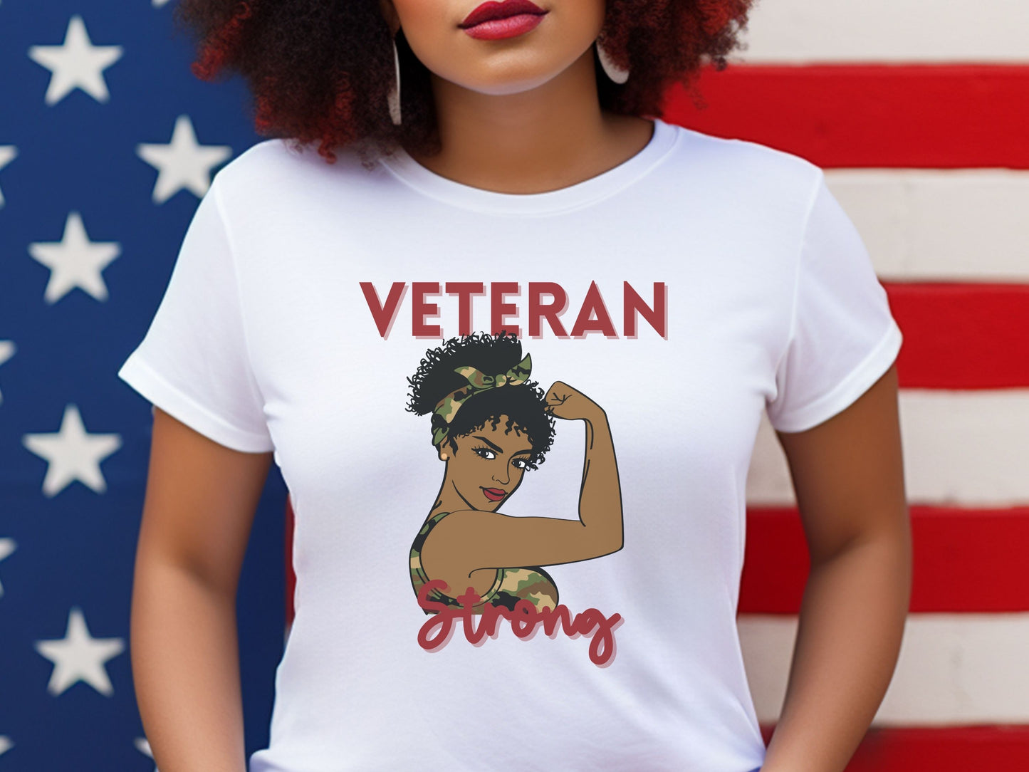 Veteran Strong – Military Woman Power Tee