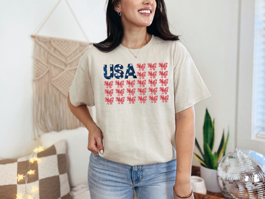 Patriotic USA Bow Shirt