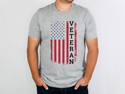 Distressed Veteran Flag Shirt