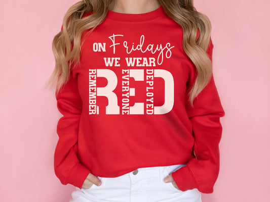 Fridays We Wear RED Women Sweatshirt