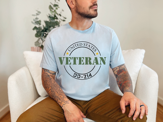 United States Veteran DD-214 Pride Tee