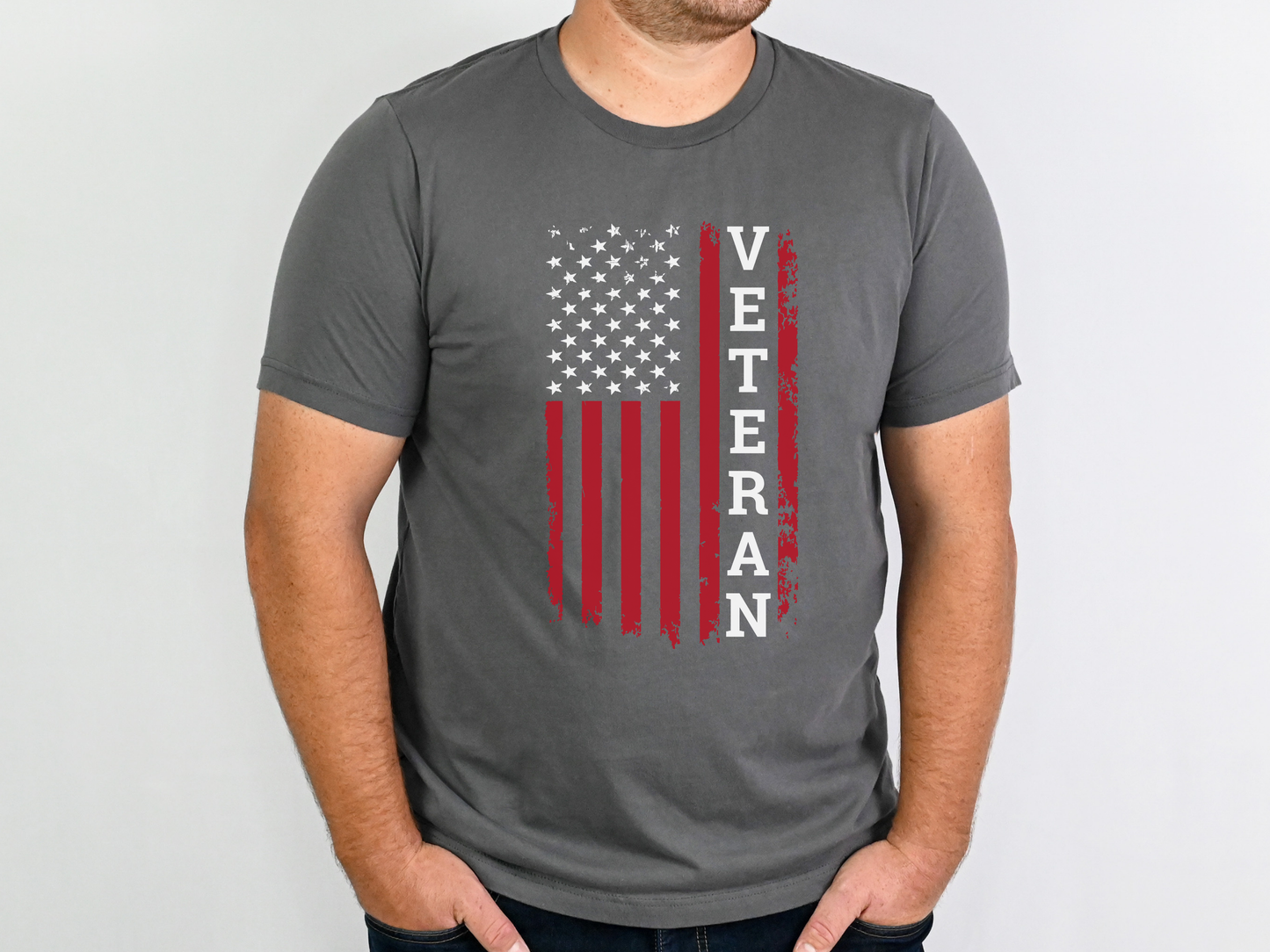 Distressed Veteran Flag Shirt