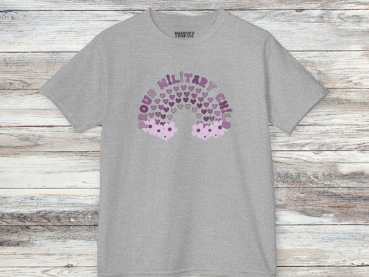 Rainbow Proud Military Child Shirt