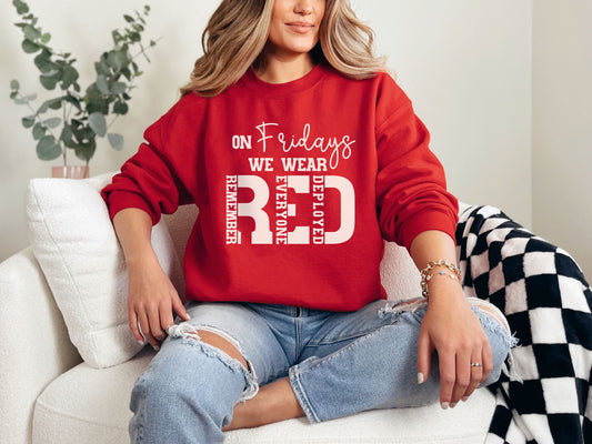 Fridays We Wear RED Women Sweatshirt