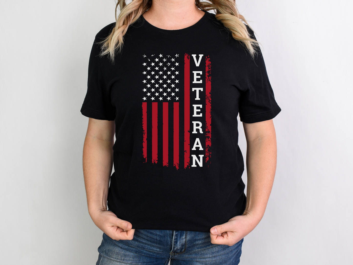 Distressed Veteran Flag Shirt