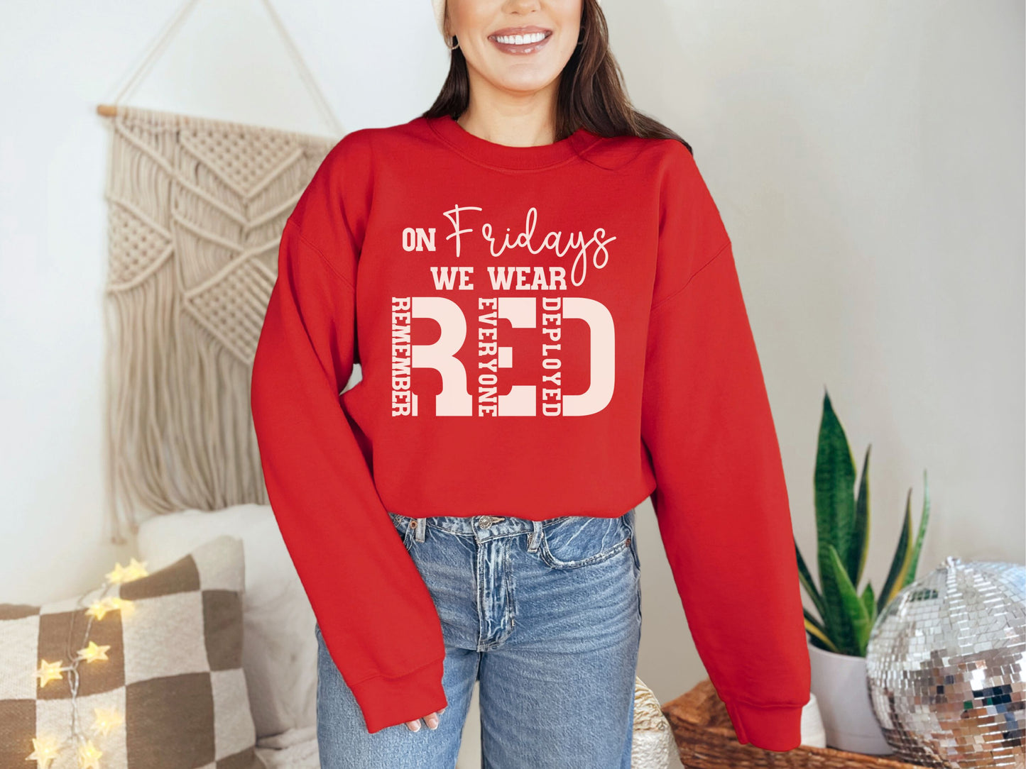 Fridays We Wear RED Women Sweatshirt