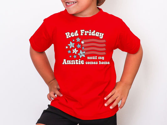 Red Friday Military Support Shirt – Until My Auntie Comes Home